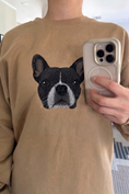 Load image into Gallery viewer, Custom dog embroidered sweatshirt Frenchie