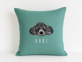 Load image into Gallery viewer, Gray poodle dog custom pet embroidered pillow cover dog mom's gift memorial gift
