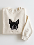 Load image into Gallery viewer, Embroidered Sleeve Name Add-On for Pet Portrait Sweatshirt
