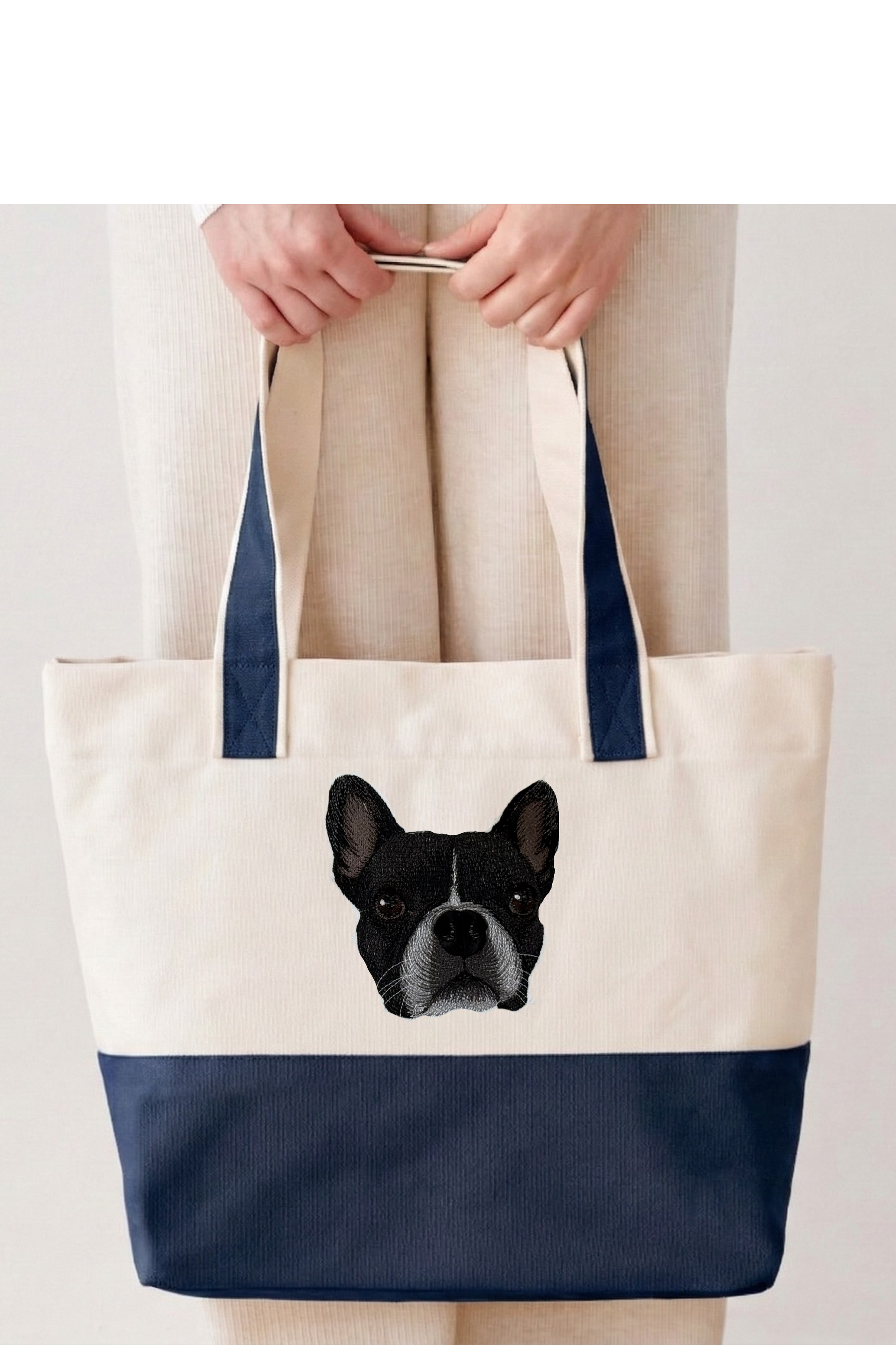 The 2 Pet Portrait Canvas Tote Bag