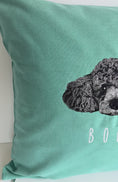 Load and play video in Gallery viewer, Custom Pet Portrait Embroidered Pillow Cover 16"x16"
